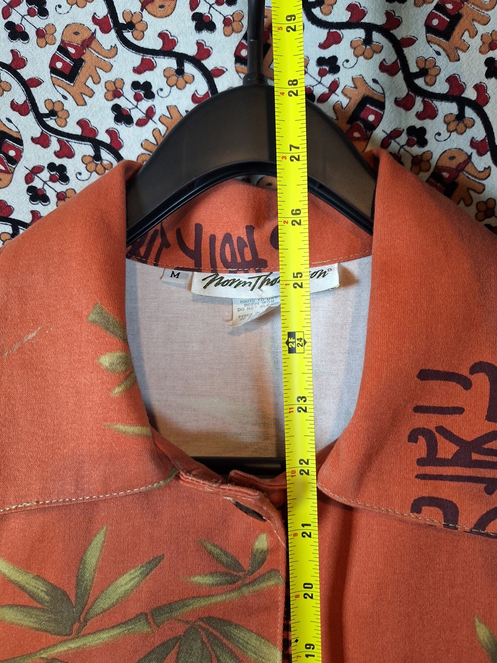 Vintage 90s Norm Thompson Wearable Art Denim Zen Garden Chore Jacket - Picture 10 of 10
